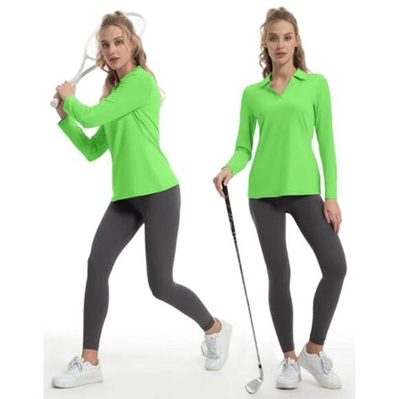 FKEEP Women's Tennis Golf Shirt Long Sleeved Top Sport Activewear V-Neck Sz S. - Picture 12 of 12